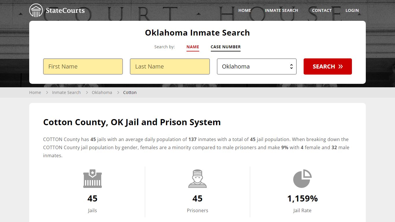 Cotton County, OK Inmate Search - StateCourts